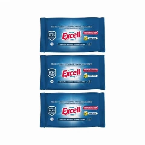 Toallitas Desinfectantes Excell 35 Un