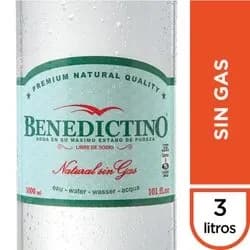 Agua Benedictino Con Gas 3 L