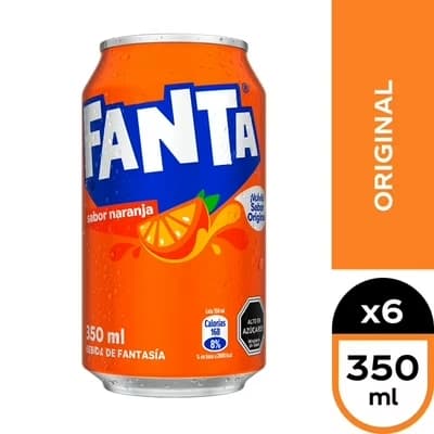 Bebida Fanta Naranja Lata 350 Ml