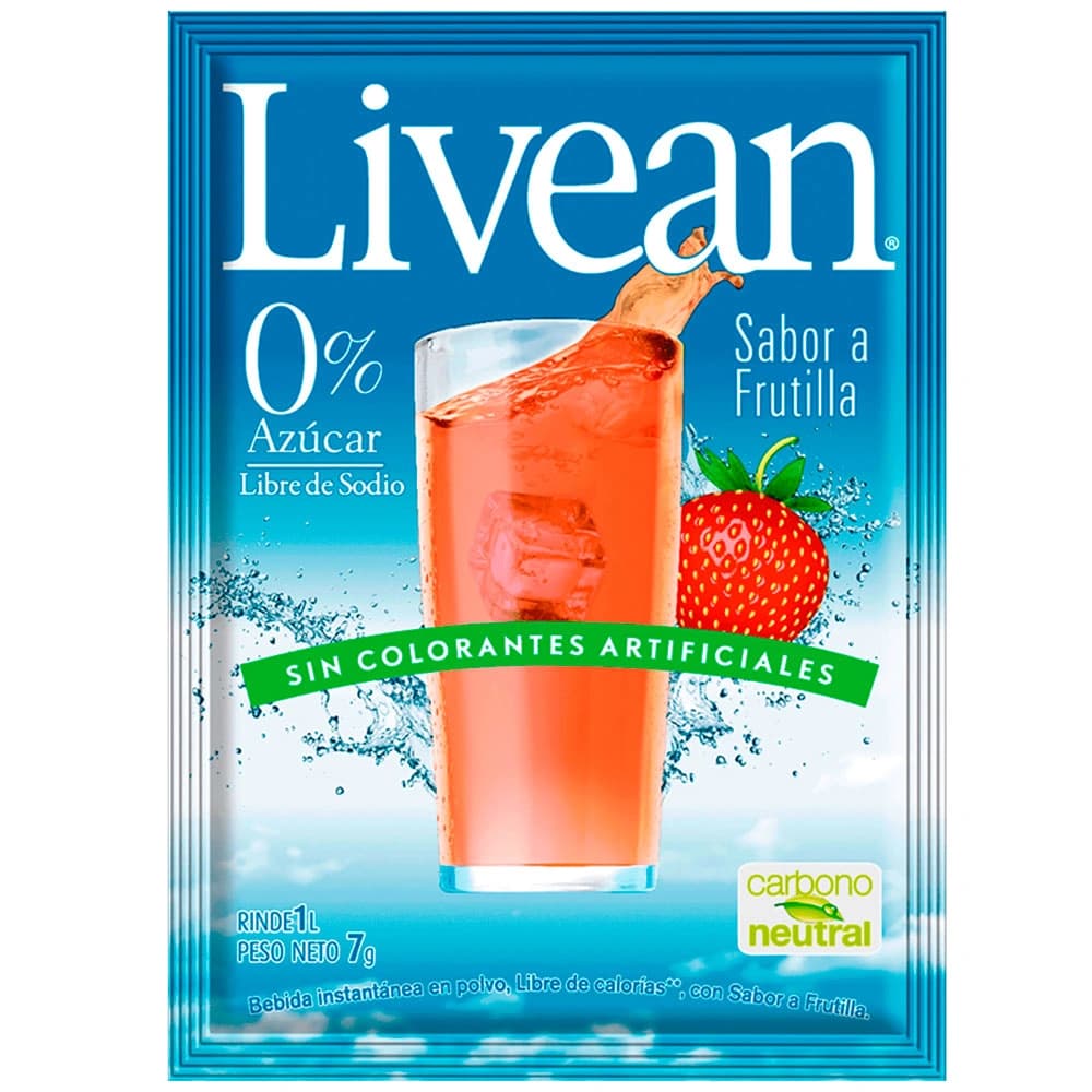 Jugo En Polvo Livean Frutilla