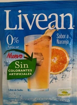 Jugo En Polvo Livean Naranja