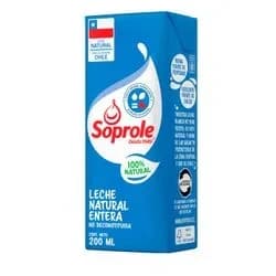Leche Soprole Natural Entera 200 Ml