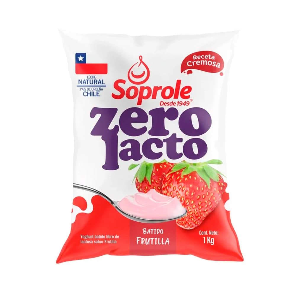 Yogurt Zerolacto Frutilla 120 G Soprole