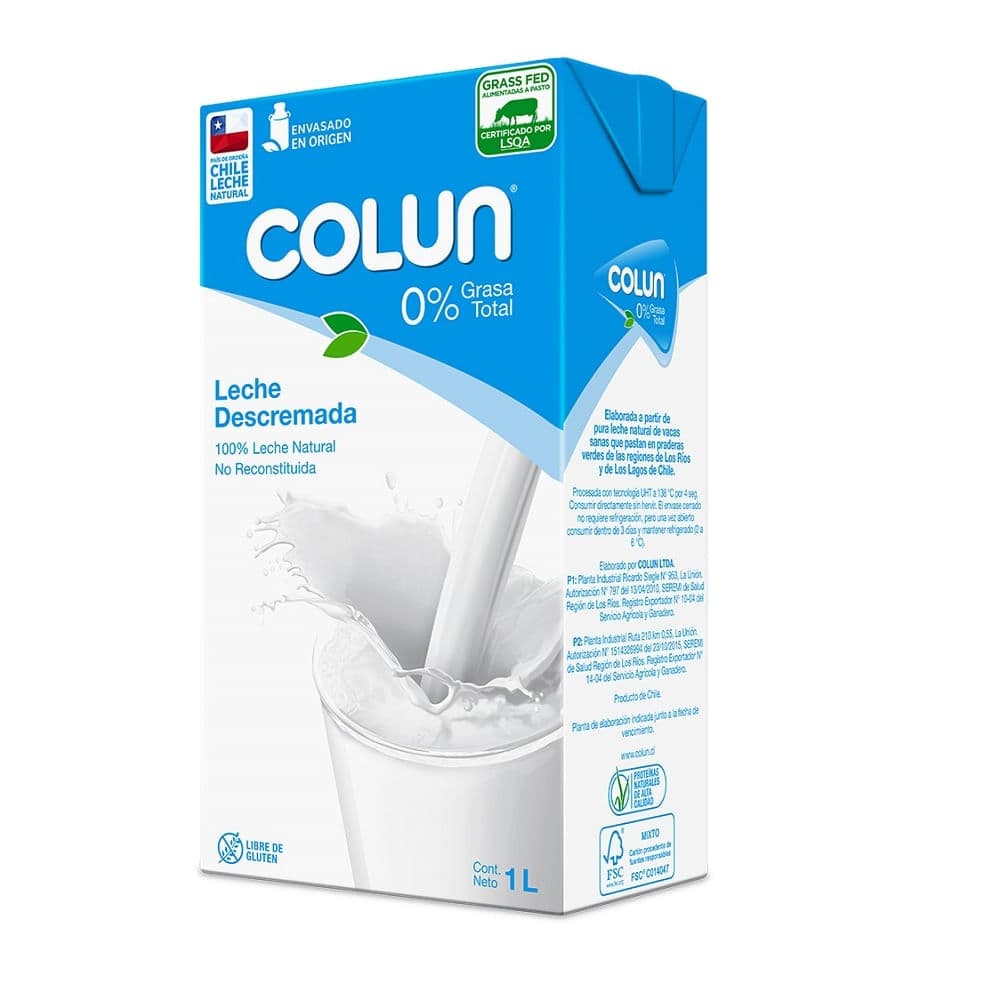 Leche Colun Descremada 1 L