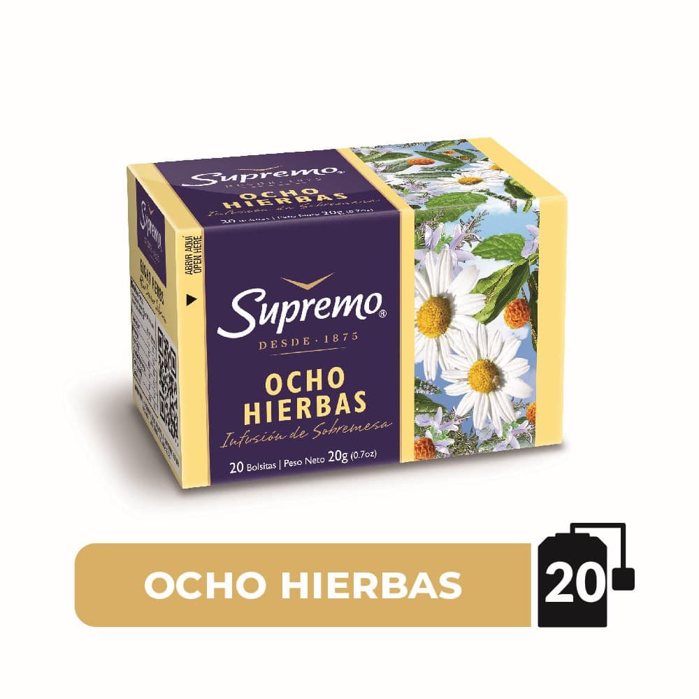 Te Supremo 8 Hierbas 20 Bolsitas