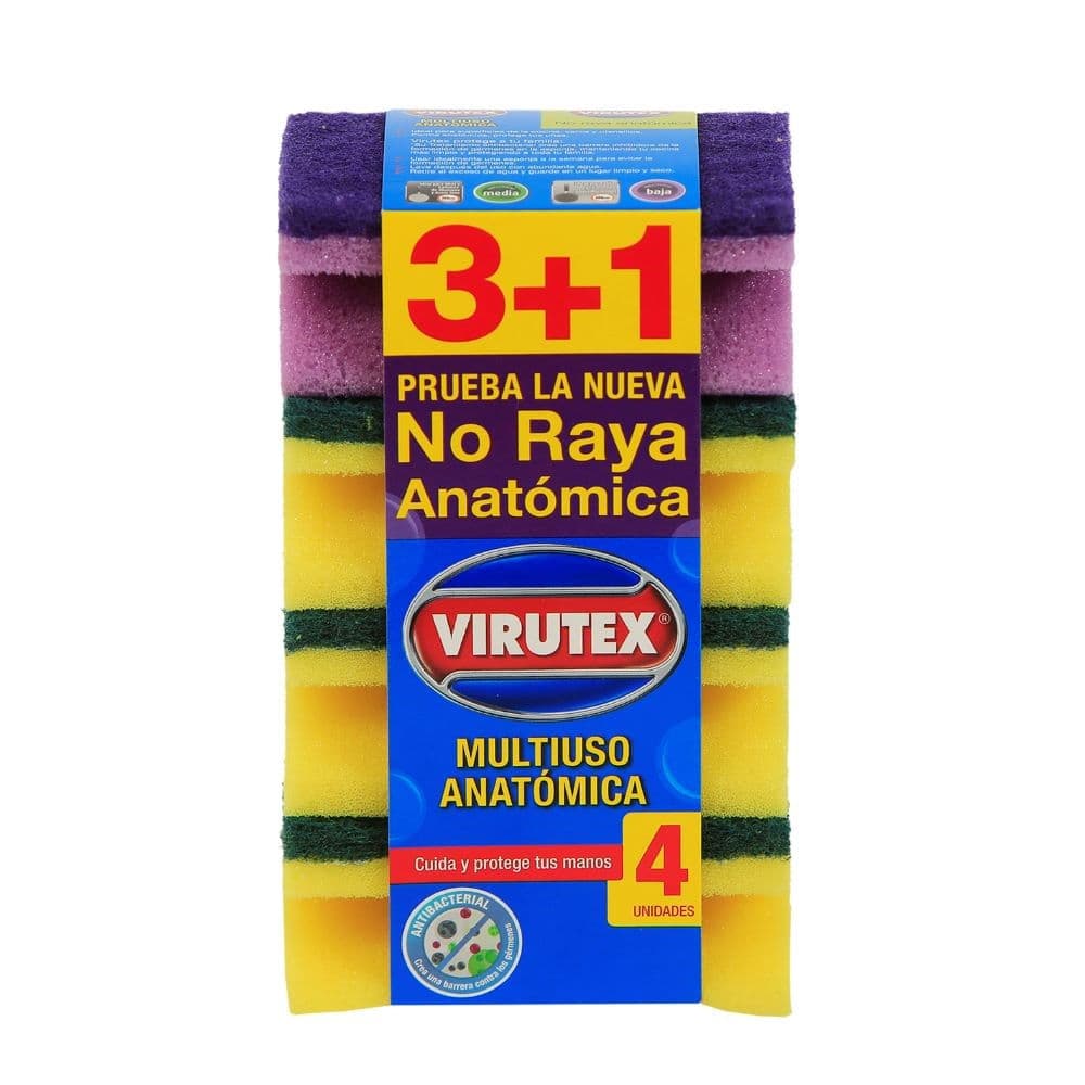 Esponja Multiuso Virutex Pack 4 Un