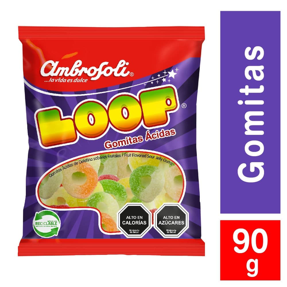 Caramelo Loop Gomitas Acidas Ambrosoli 90 G