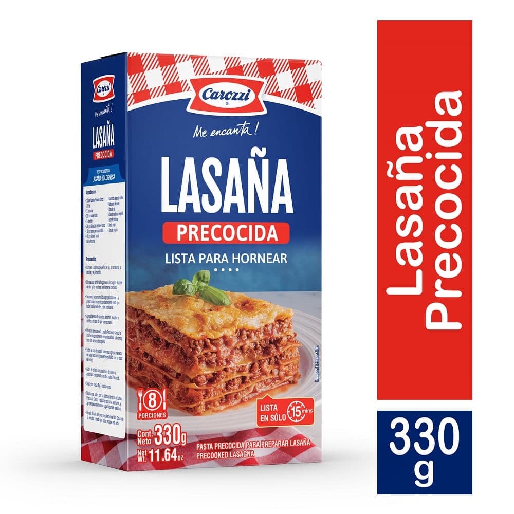 Pasta Carozzi Lasana Precocida