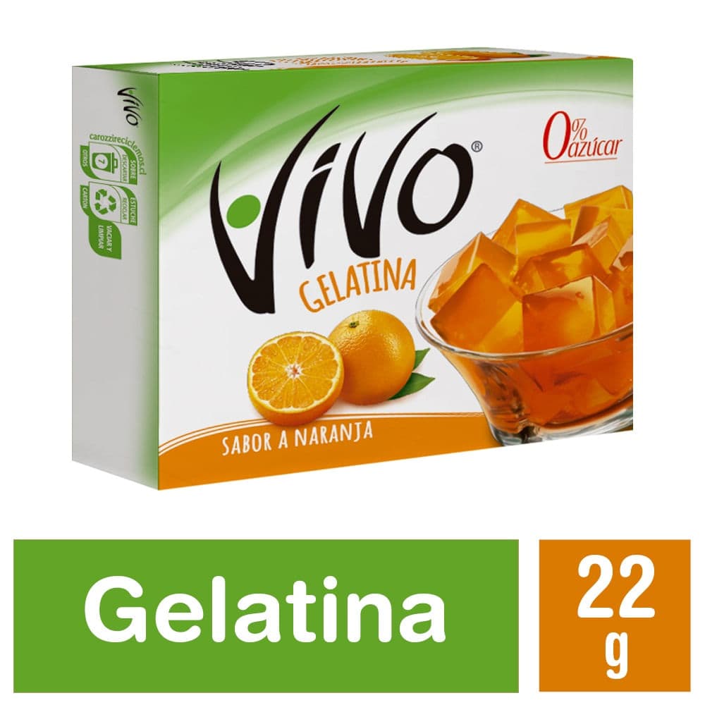 Gelatina Vivo Naranja 22 G
