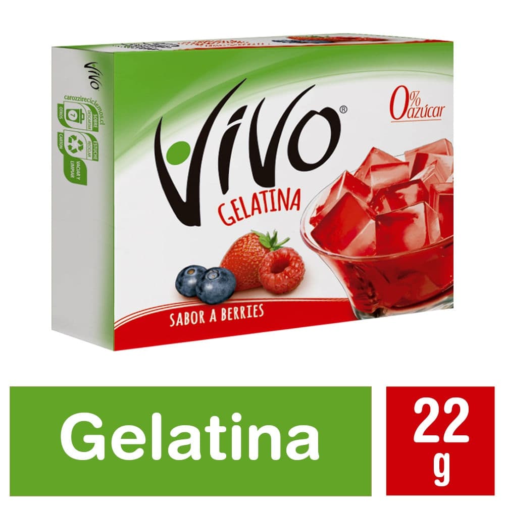Gelatina Vivo Berries 22 G