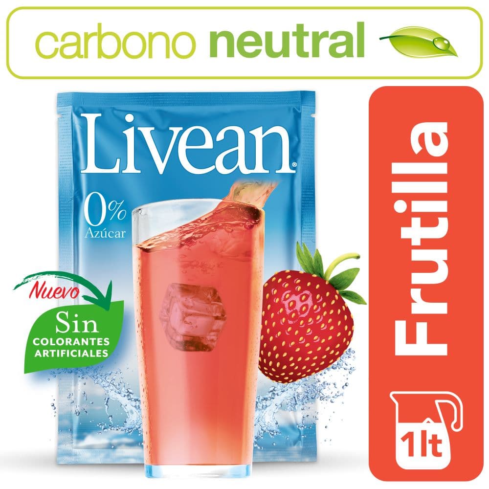 Jugo en Polvo Livean Frutilla