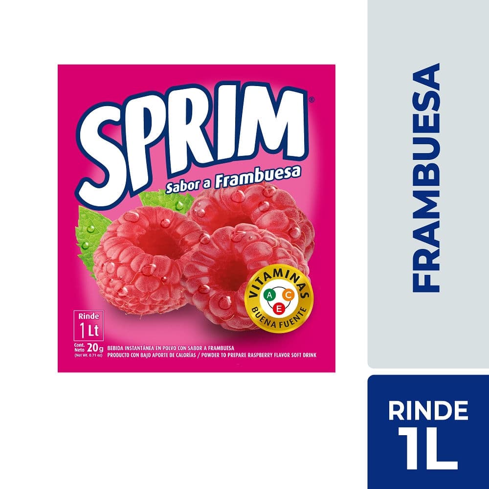 Jugo en Polvo Sprim Frambuesa