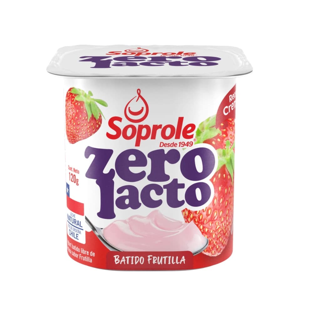Yogurt Zerolacto Frutilla Soprole 120 G