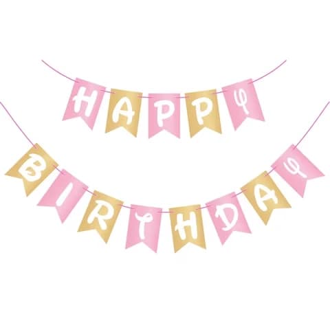 Banderin Cumpleanos Rosa
