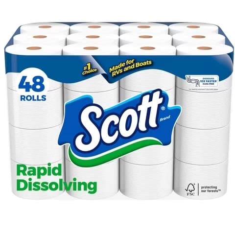 Papel Scott Doble Hoja 4 Rollos 50 Mts