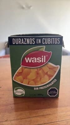 Conserva Duraznos Wasil Cubito 380 G