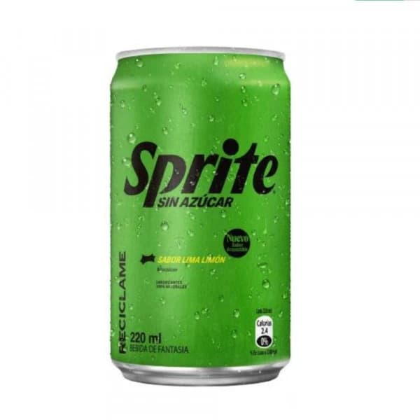 Bebida Sprite Zero Midcal Mini Lata 220 Ml
