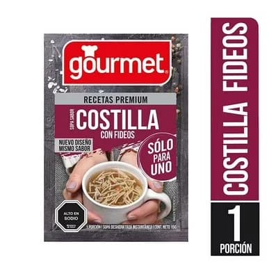 Sopa Gourmet Sabor Costilla Con Fideos