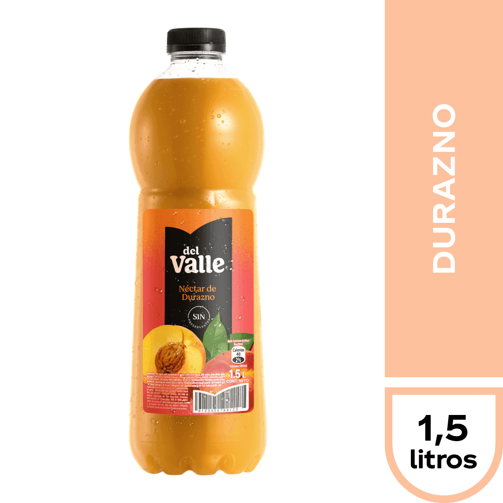 Bebida Nectar Del Valle Durazno Desechable 1.5 L
