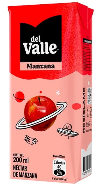 Bebida Nectar Del Valle Manzana Caja 200 Ml