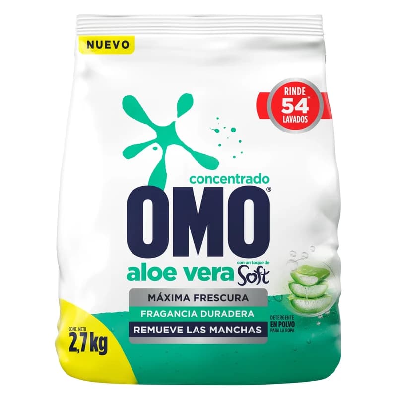 Detergente Polvo Aloe Vera Soft Omo 400 G