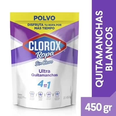 Cloro Clorox Ropa Blanca Quitamanchas 370 G