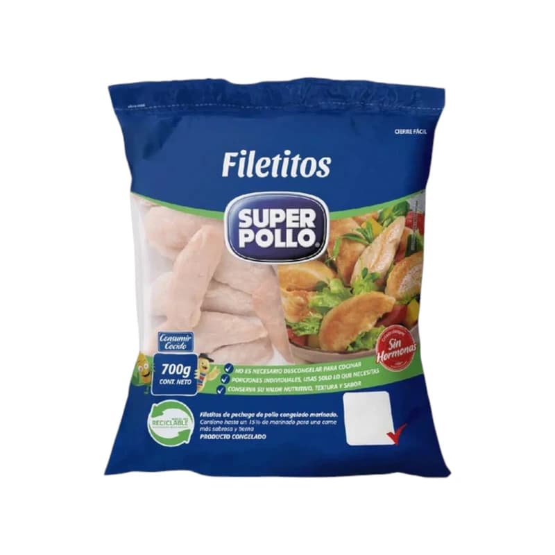Filete Pollo Congelado Super Pollo 700G Aprox C/U