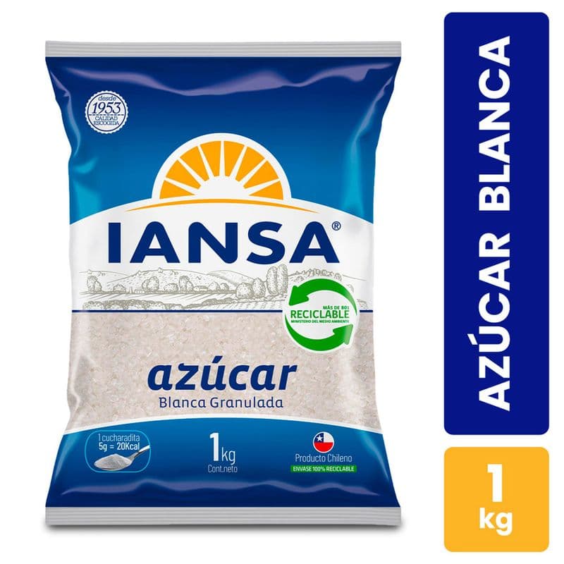 Azucar Iansa Blanca Granulada 1 Kg