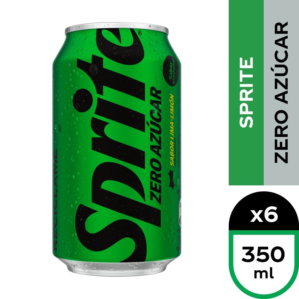 Bebida Sprite Zero Midcal Lata 350 Ml