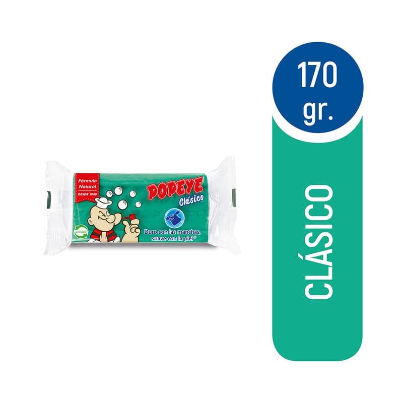 Detergente Jabon Popeye Clasico 170 G