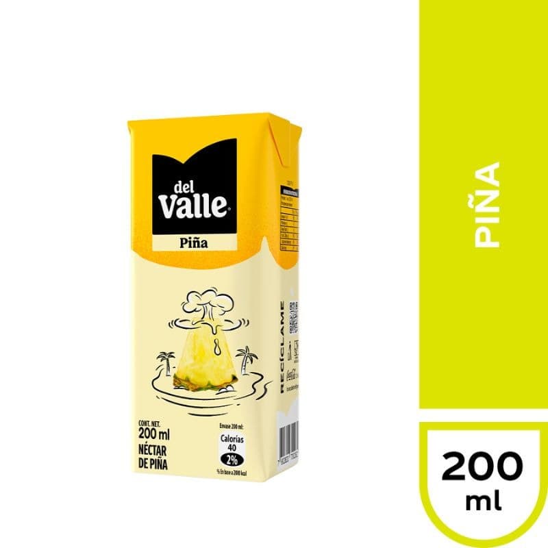 Bebida Nectar Del Valle Pina Caja 200 Ml