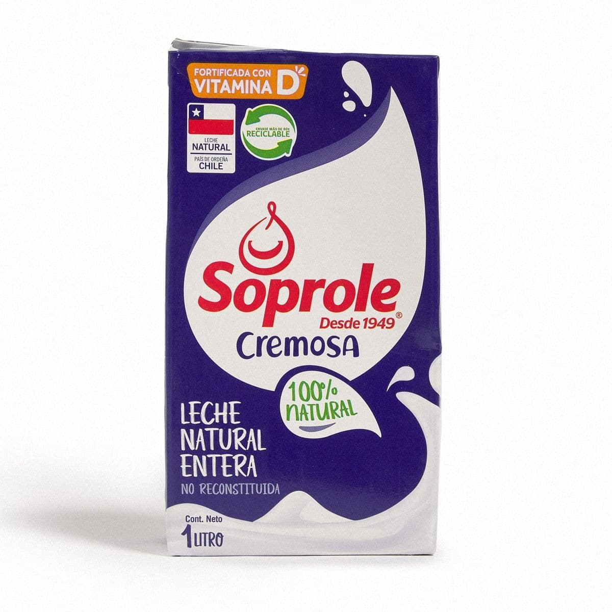 Leche Soprole Entera Natural 1 L