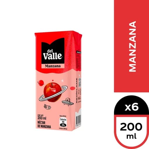 Bebida Nectar del Valle Manzana Caja 200 ML