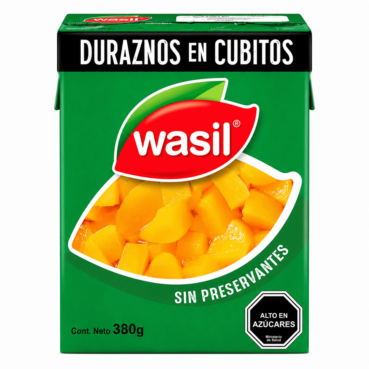 Conserva Duraznos Wasil Cubito 380 G