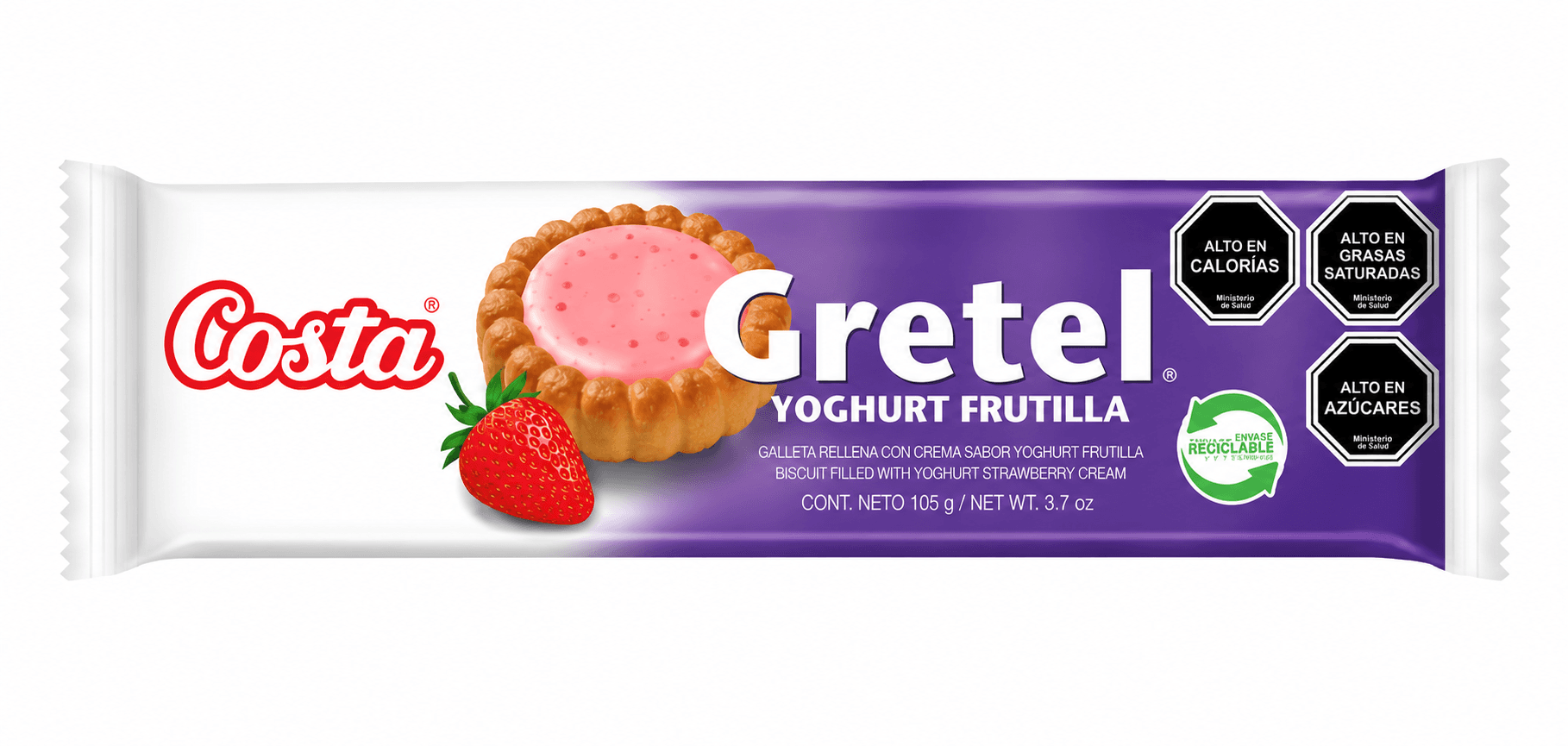 Galleta Gretel Costa Frutilla 85 G