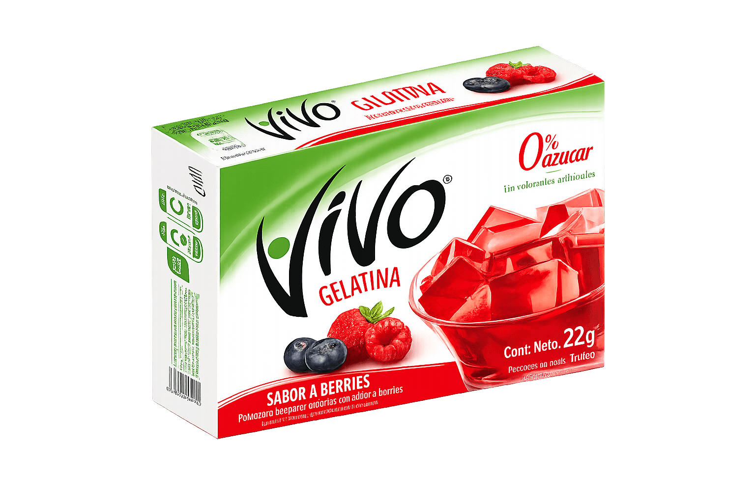Gelatina Vivo Berries 22 G