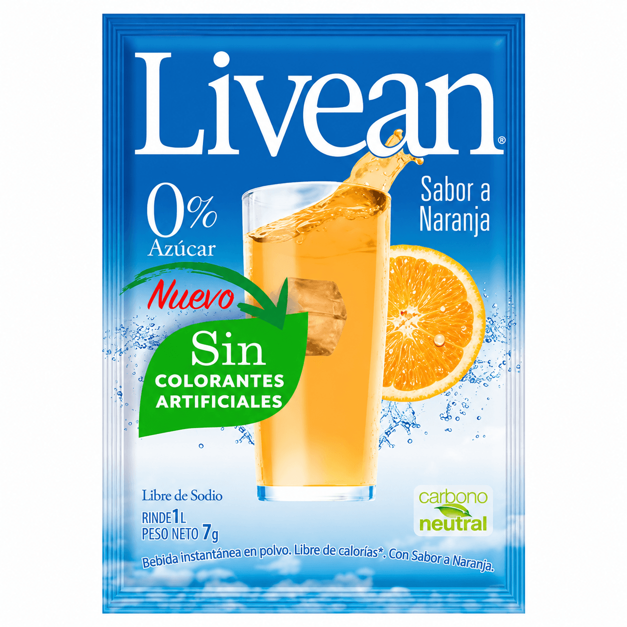 Jugo en Polvo Livean Naranja