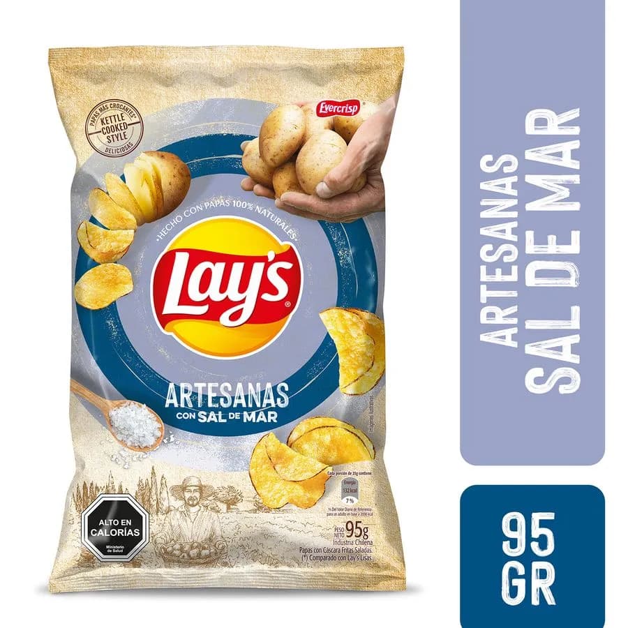 Papas Fritas Artesanas Sal de Mar 95 Gr