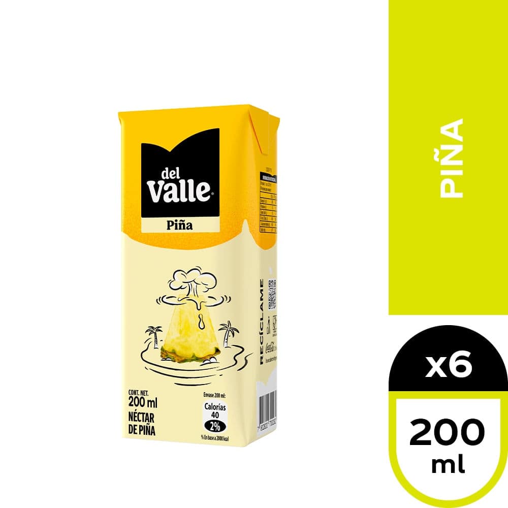 Pack Del Valle Piña 200 Ml