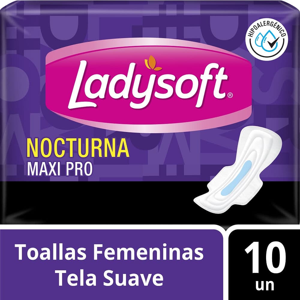 Toalla Femenina Ladysoft Nocturna Maxi Pro 10 Un