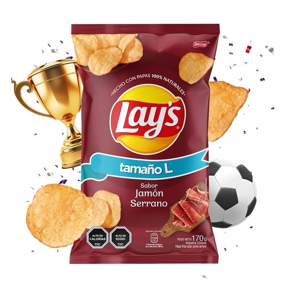 Papas Fritas Lays Mediterranea Jamon 170G