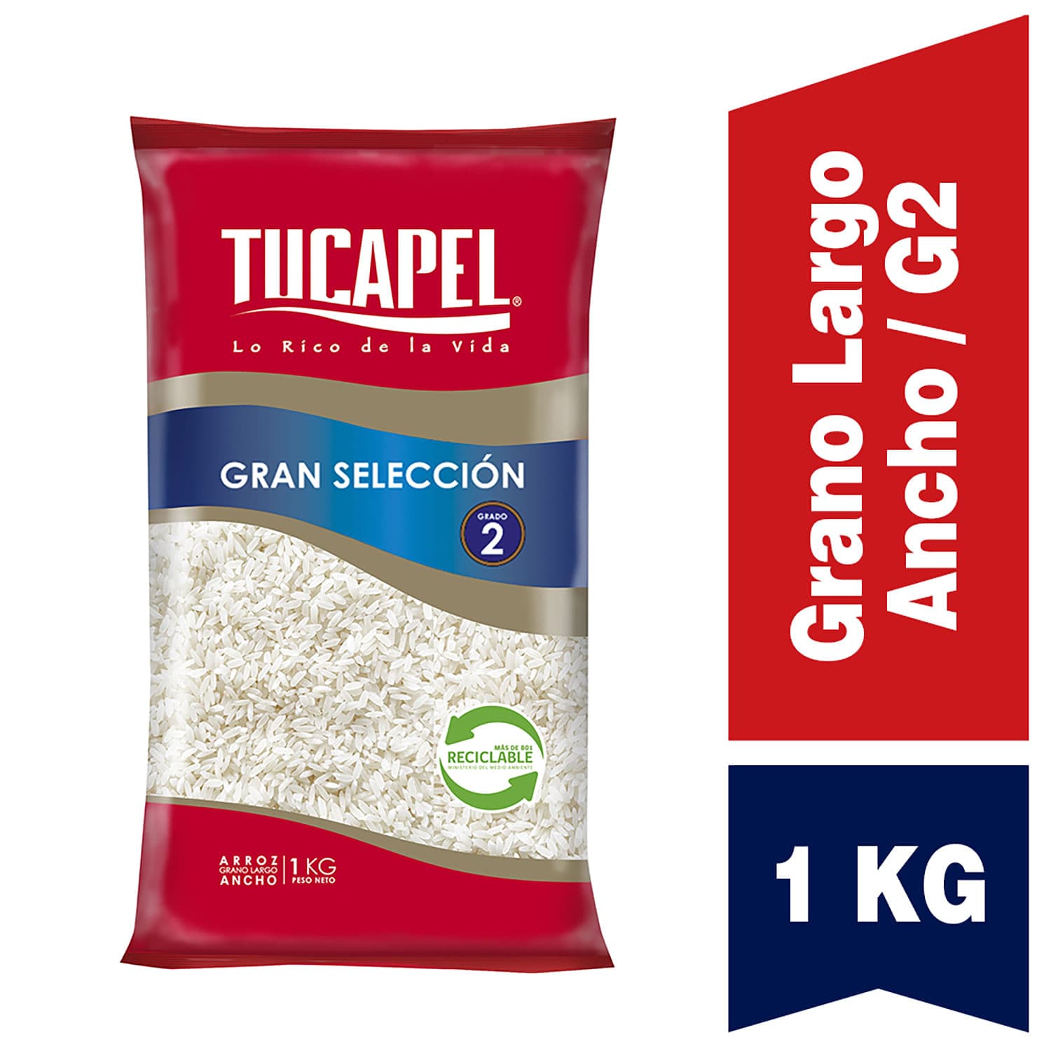 Arroz Tucapel Grado 2 Grano Largo Ancho 1 Kg