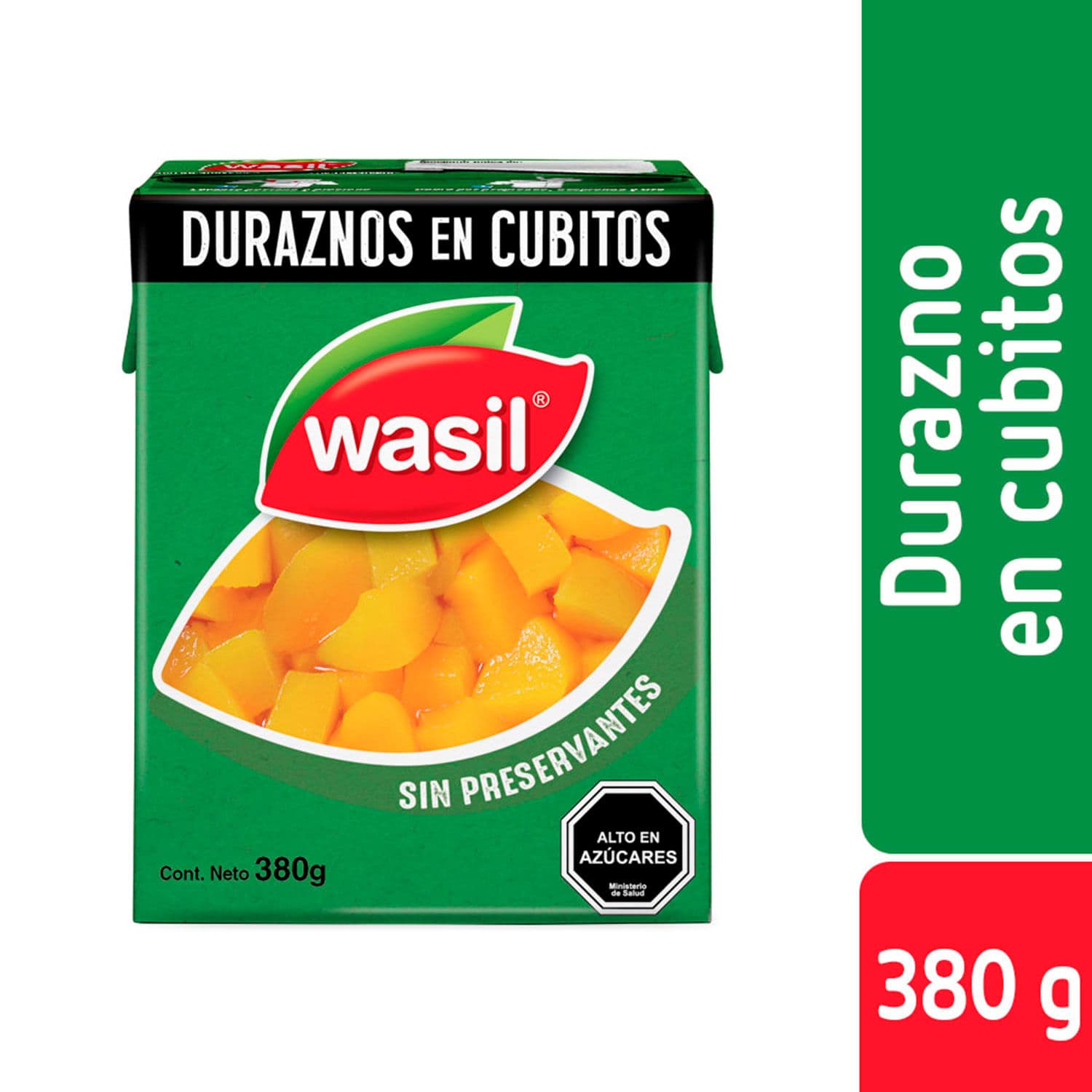 Conserva Duraznos Wasil Cubito 380 G
