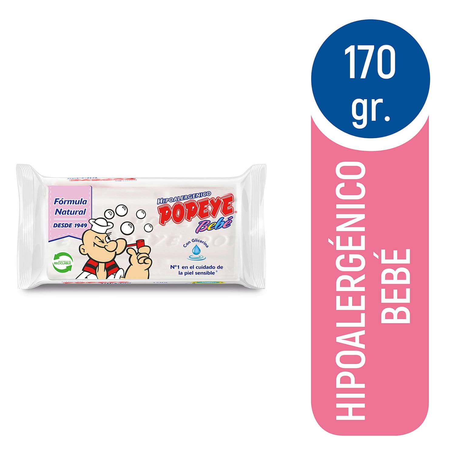 Detergente Jabon Popeye Bebe 170 G