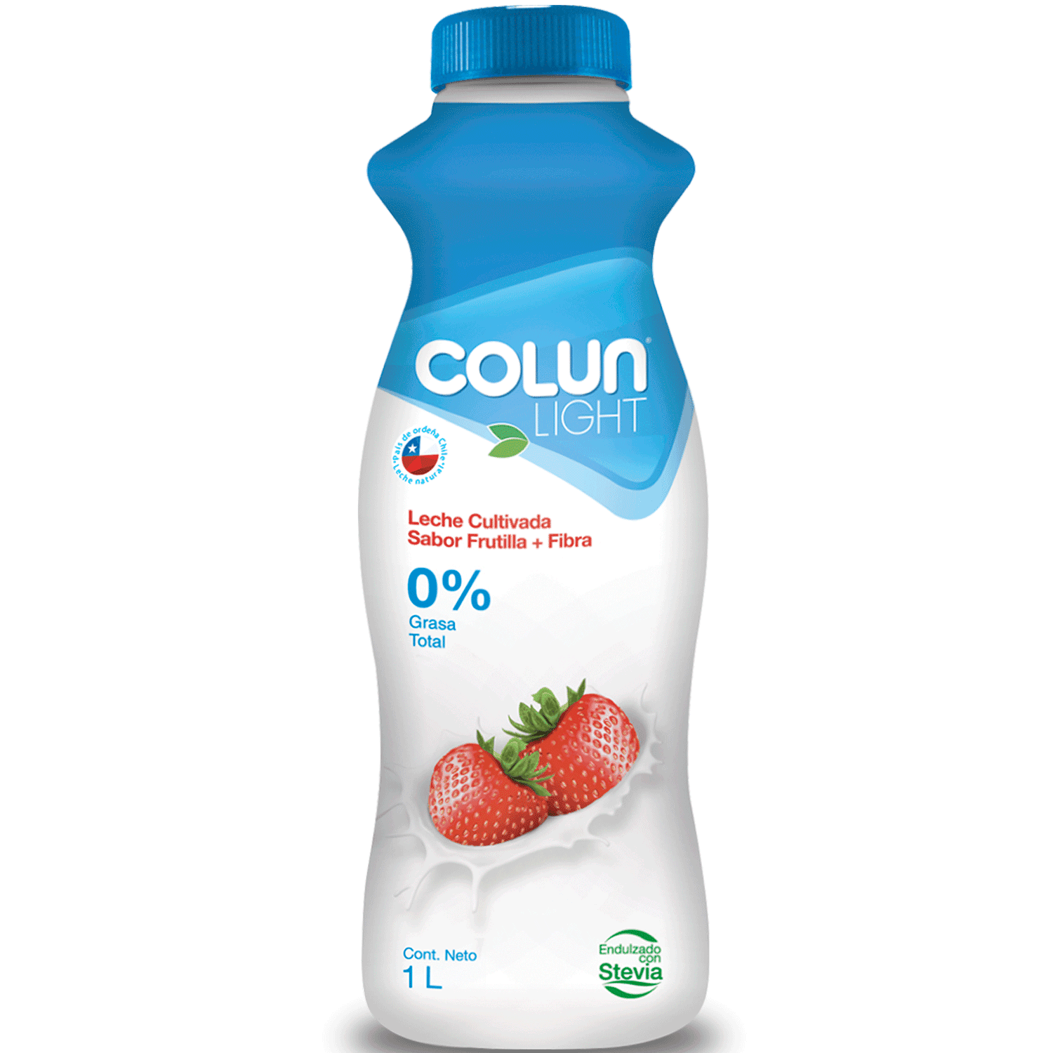 Leche Cultivada Light Fibra Colun Frutilla 1 L