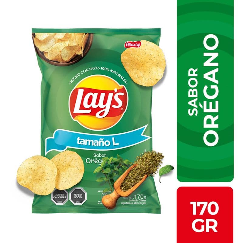 Papas Fritas Lays Mediterranea Oregano 170G