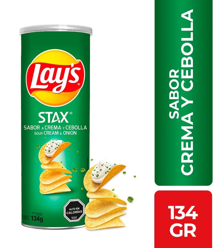 Lays Stax Evercrisp Crema Y Cebolla 134 G