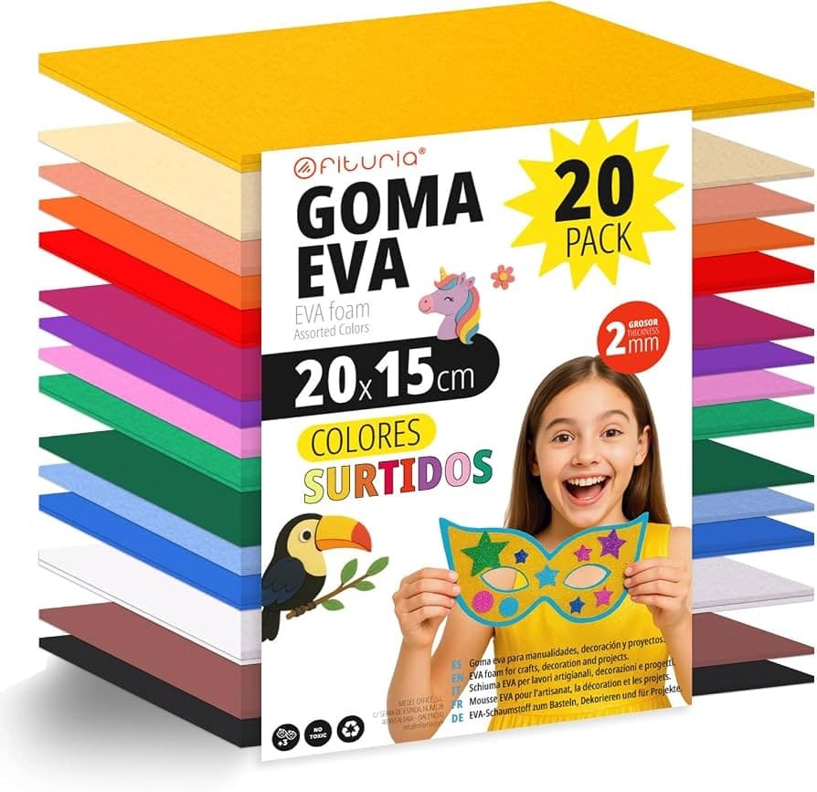 Set De Goma Eva Art And Craft Colores Surtidos