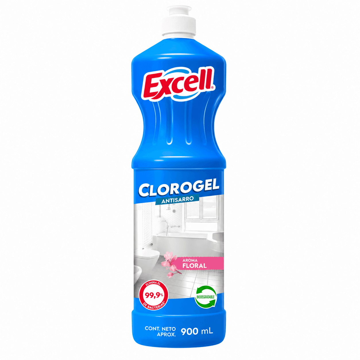 Cloro Gel Antisarro Excell Floral 900 ML