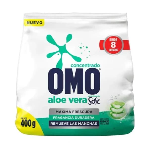 Detergente Polvo Aloe Vera Soft Omo 400 G
